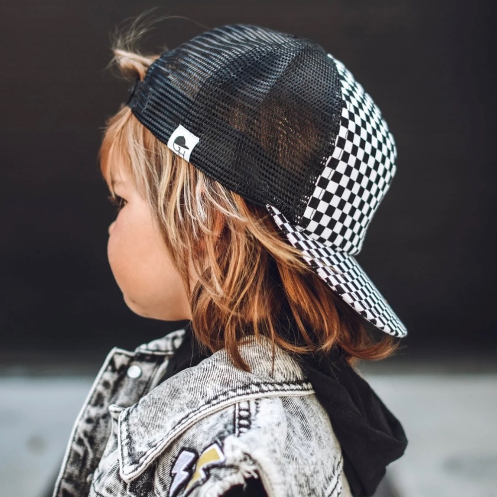 George Hats Checkered trucker hat
